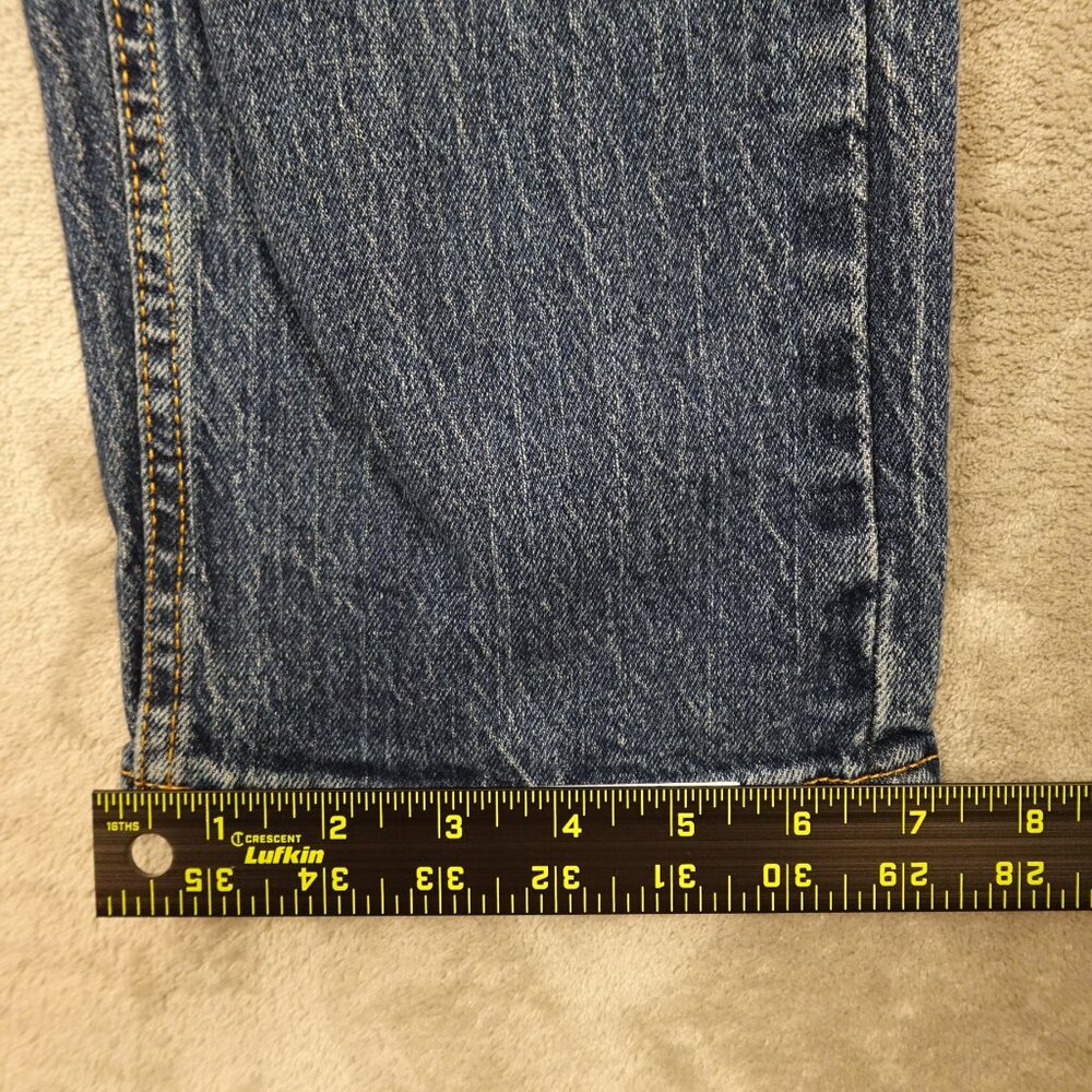 Levi's jeans 505 regular fit straight men's 32x34 stonewash blue denim red tab - Picture 7 of 13